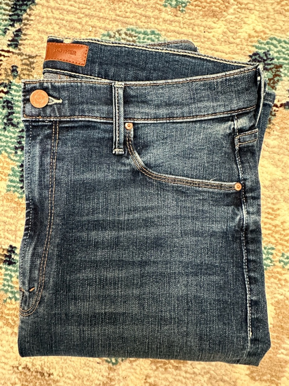 Dark Blue MOTHER Denim Jeans